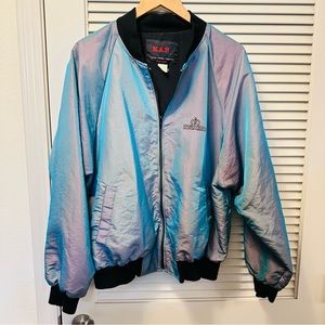 VTG Iridescent 90s Bomber Jacket. XL